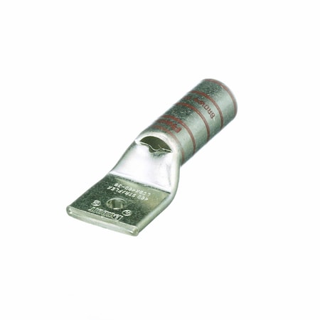 Panduit One-Hole Compression Lug, Long Barrel, Copper, Brown LCBX450-38-6